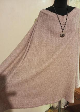 Трикотажный,женственный пуловер-джемпер-кофта,мега батал