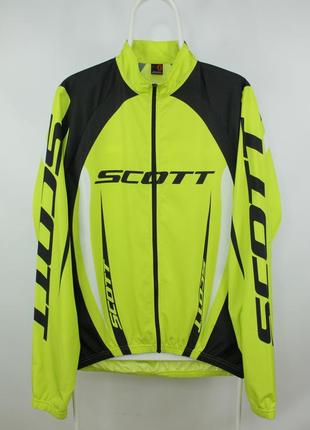 Яскрава вело куртка вітровка scott as authentic green cycling ...