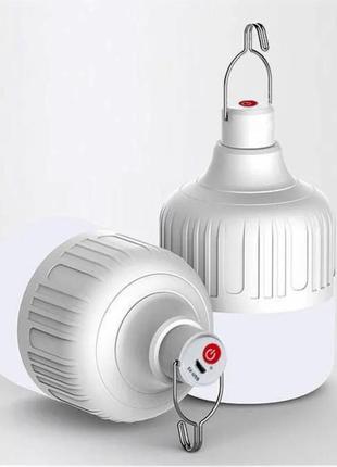 Аккумуляторная led лампа 60w с usb зарядкой (палаточная лампа,...