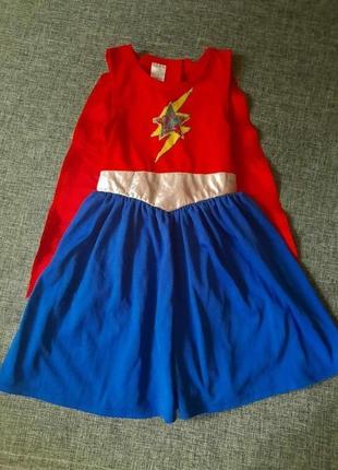 Платье карнавальное супер девочка supergirl 3-5 л