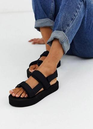 Текстильні сандалі на платформі від vero moda