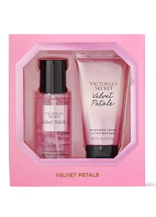 Victoria's secret набор лосьон+спрей velvet petals