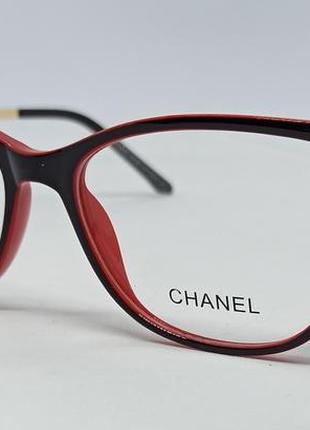 Оправа для очков в стиле chanel женская черно красная на флексах