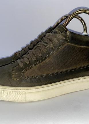 Стильные кожаные кеды etq amsterdam 39 (25 см) ботинки кроссовки