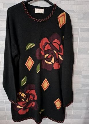 Пуловер ann harvey большой размер _ свитер кардиган ramie cotton