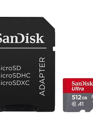 MicroSDXC (UHS-1) SanDisk Ultra 512Gb class 10 A1 (150Mb/s) (a...