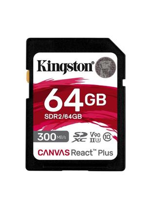 SDXC (UHS-II U3) Kingston Canvas React Plus 64Gb class 10 V90 ...