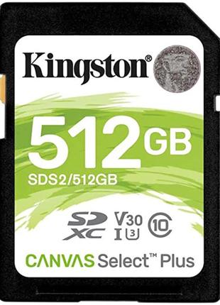 SDXC (UHS-1 U1) Kingston Canvas Select Plus 512Gb class 10 V10...
