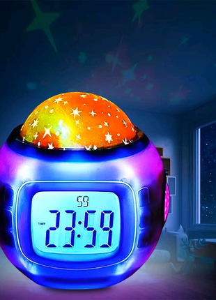 Часы с будильником и проектором звездного неба