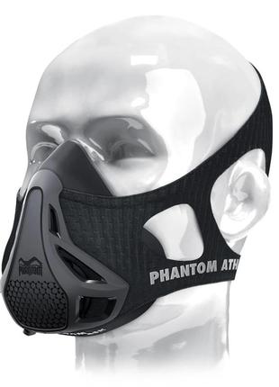 Маска для тренування дихання phantom training mask black l