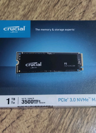 SSD-накопичувач Crucial P3 2280 PCIe 3 x4 NVMe 1TB
