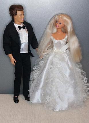 Винтажная кукла барби и кен barbie жених и невеста mattel
