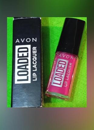 Глянцевый блеск для губ avon loaded lip lacquer, pinch of pink...