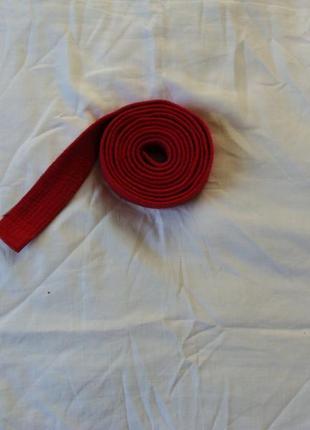 Красный пояс для кимоно,добок