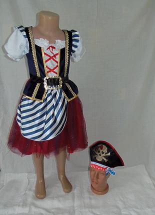 Карнавальное платье пиратки,разбойницы на 5-6 лет