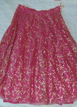 Восточная,индийская розовая юбка р. от xs до l