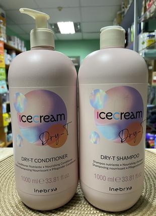Набір для сухого волосся Inebrya Ice Cream Dry-T Shampoo 1000м...