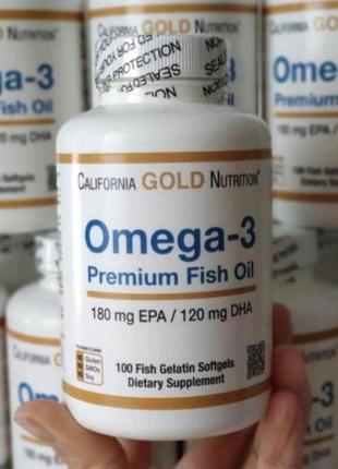 Риб’ячий жир омега-3 california gold nutrition 100 капс