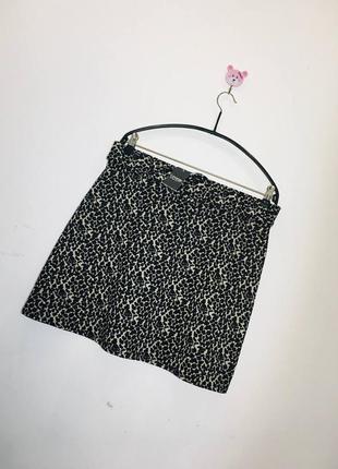 Новая леопардовая плотная юбка с поясом от george хл brandusa