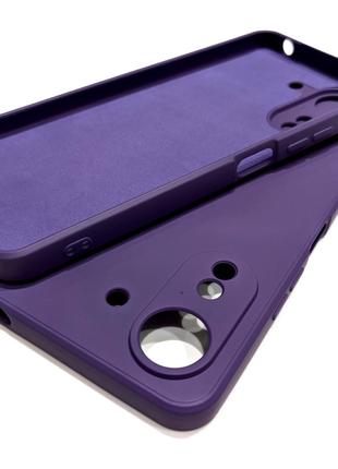 Силиконовый чехол для Xiaomi Redmi 13С Фиолетовый микрофибра s...