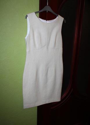 Белое стильное платье, размер s