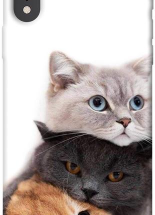 Чехол itsPrint Три кота для Apple iPhone XR (6.1")