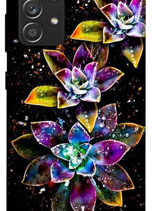 Чехол itsPrint Flowers on black для Samsung Galaxy A72 4G / A7...