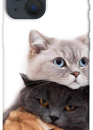 Чехол itsPrint Три кота для Apple iPhone 13 mini (5.4")