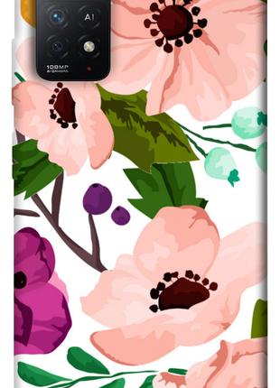 Чехол itsPrint Акварельные цветы для Xiaomi Redmi Note 11 Pro ...