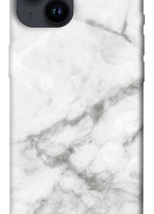 Чехол itsPrint Белый мрамор 3 для Apple iPhone 14 (6.1")
