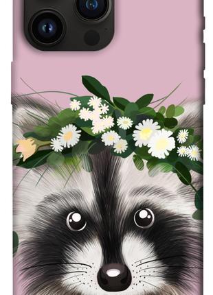 Чехол itsPrint Raccoon in flowers для Apple iPhone 14 Pro Max ...