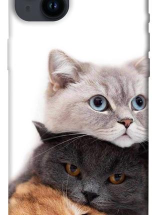 Чехол itsPrint Три кота для Apple iPhone 14 Plus (6.7")