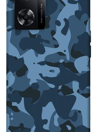 Чехол itsPrint Синий камуфляж для Oppo A57s