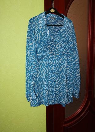 Шифоновая женская блузка, батал, 18 размер, наш 58-60 от nutmeg