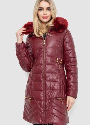 Куртка женская зимняя, цвет бордовый, размер S, 244R707