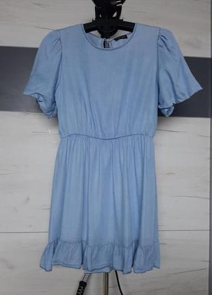 Голубое платье платье литалия размер м сарафан