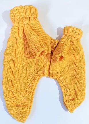 Вязанный свитер для собак, ручное вязание без швов