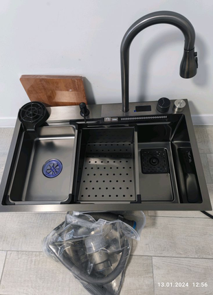 Багатофункціональне миття з нержавіючої сталі "ВОДОПАД", Кухонна