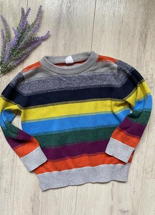 Тонкий світер сіткрок светрик светр в смужку gap 3 роки бавовна