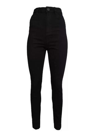 Стильные черные джинсы скинни с высокой талией zebra, 12 размер.