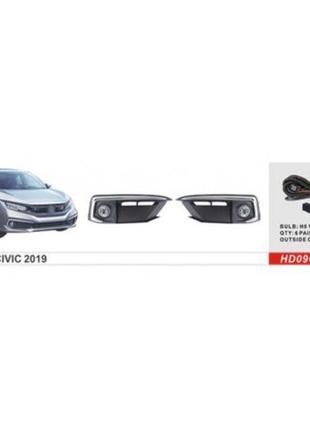 Фары доп.модель Honda Civic/2019-/HD-0962/H8-12V35W/эл.проводк...