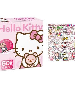 Набор наклейок/стикеров/наклейок Hello Kitty в коробке 60 шт