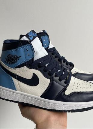 Кроссовки nike air jordan 1 retro blue