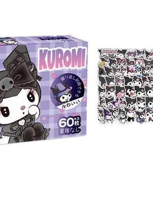 Набор наклейок/стикеров/наклейок kuromi в коробке 60 шт.