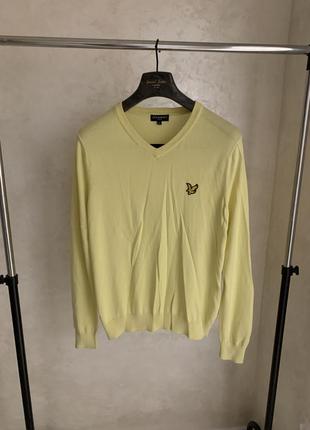 Свитер lyle scott желтый джемпер свитшот