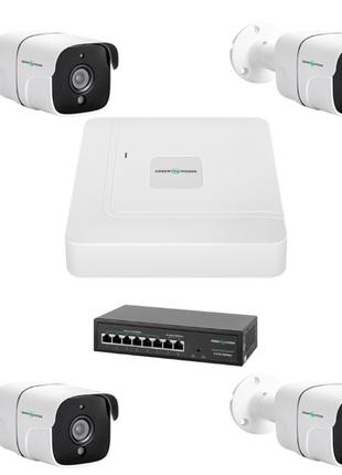 Комплект GreenVision GV-IP-K-W75/04 5MP Комплект видеонаблюден...