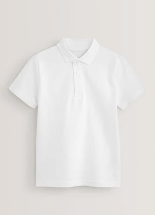 Белая футболка поло f&amp;f на мальчика 9-10 лет