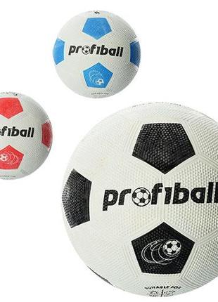 Мяч футбольный размер 5, резина Grain, Profiball, 3 цвета, сет...
