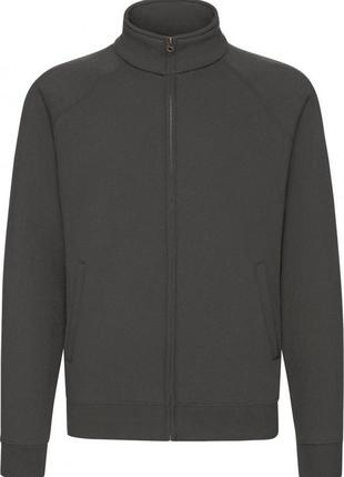 Куртка fruit of the loom premium sweat jacket темно-серый м