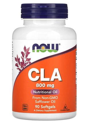 КЛК 800 мг NOW Foods CLA конъюгированная линолевая кислота 90 ...